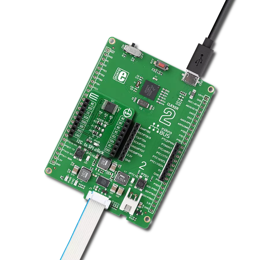 I2C to SPI Click with Clicker 2 for Kinetis