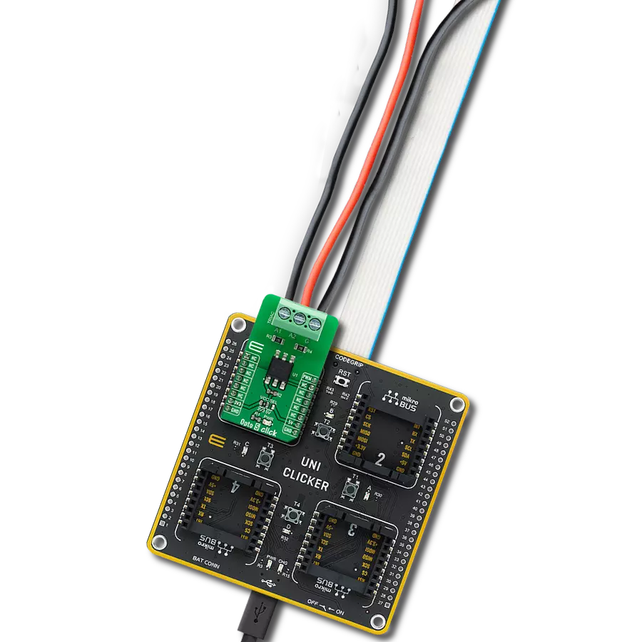 Opto 5 Click with UNI Clicker