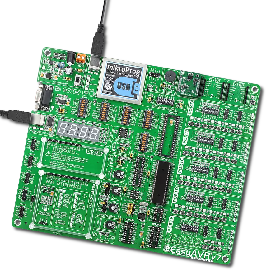 Smoke Click with EasyAVR v7