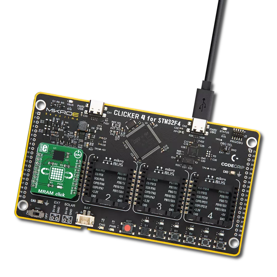 MRAM Click with Clicker 4 for STM32F4