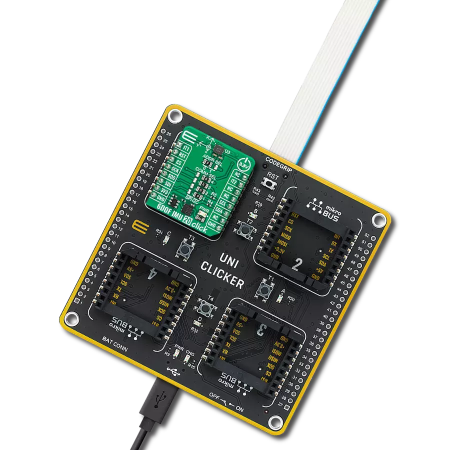6DOF IMU 20 Click with UNI Clicker