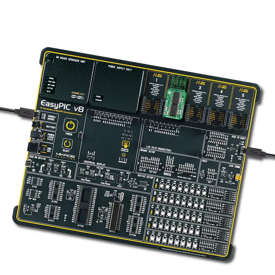 Maximize the impact of your visuals with dual green 5x7 displays using MAX7219 and PIC18LF25K50
