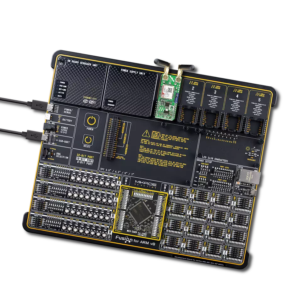 GSM/GNSS 2 Click with Fusion for ARM v8