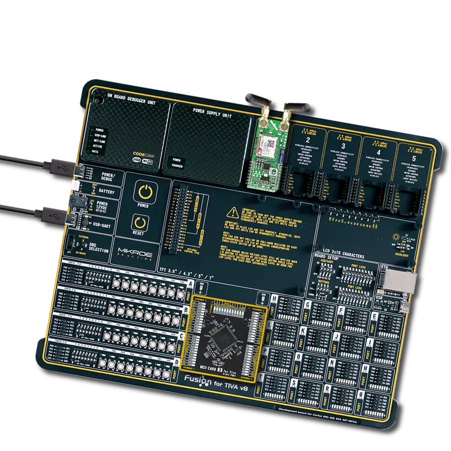 GSM/GNSS 2 Click with Fusion for Tiva v8