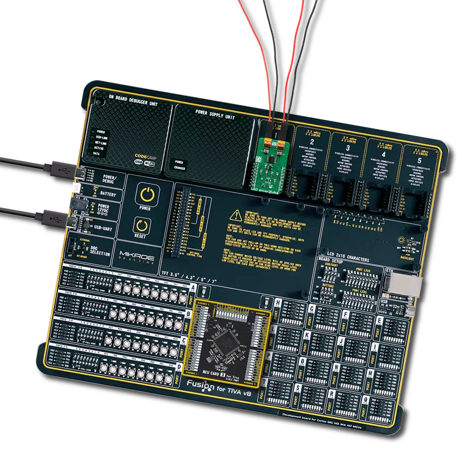 LED Driver 6 Click with Fusion for Tiva v8