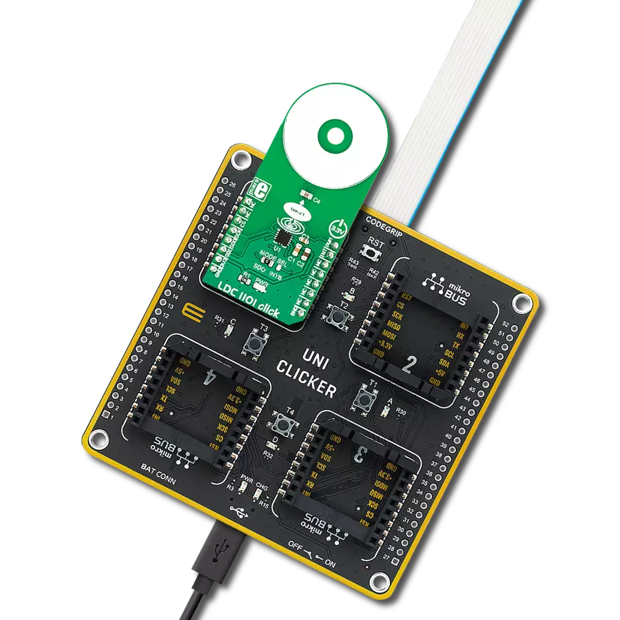 LDC1101 click with UNI Clicker