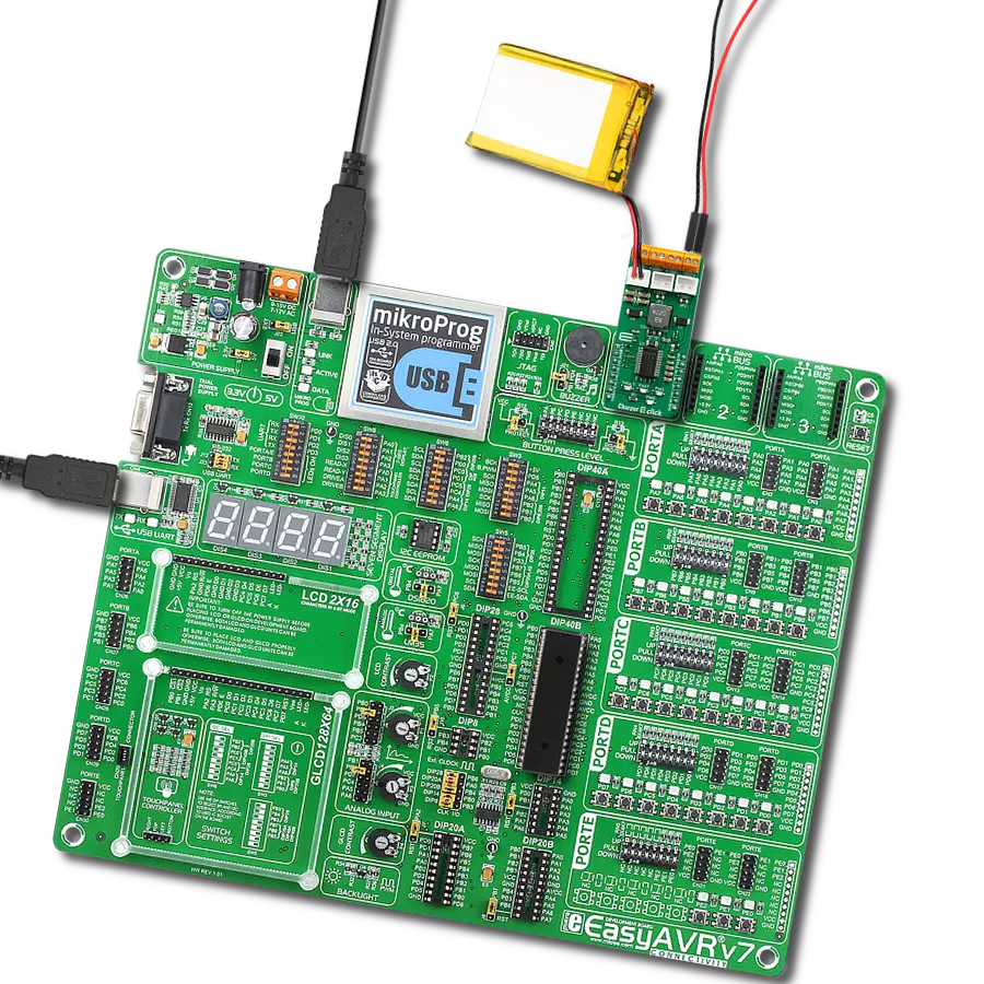 Charger 9 Click with EasyAVR v7