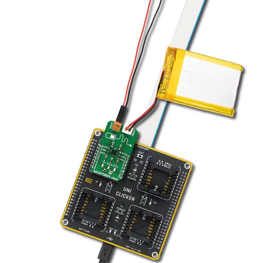 MCP73871 click with UNI Clicker