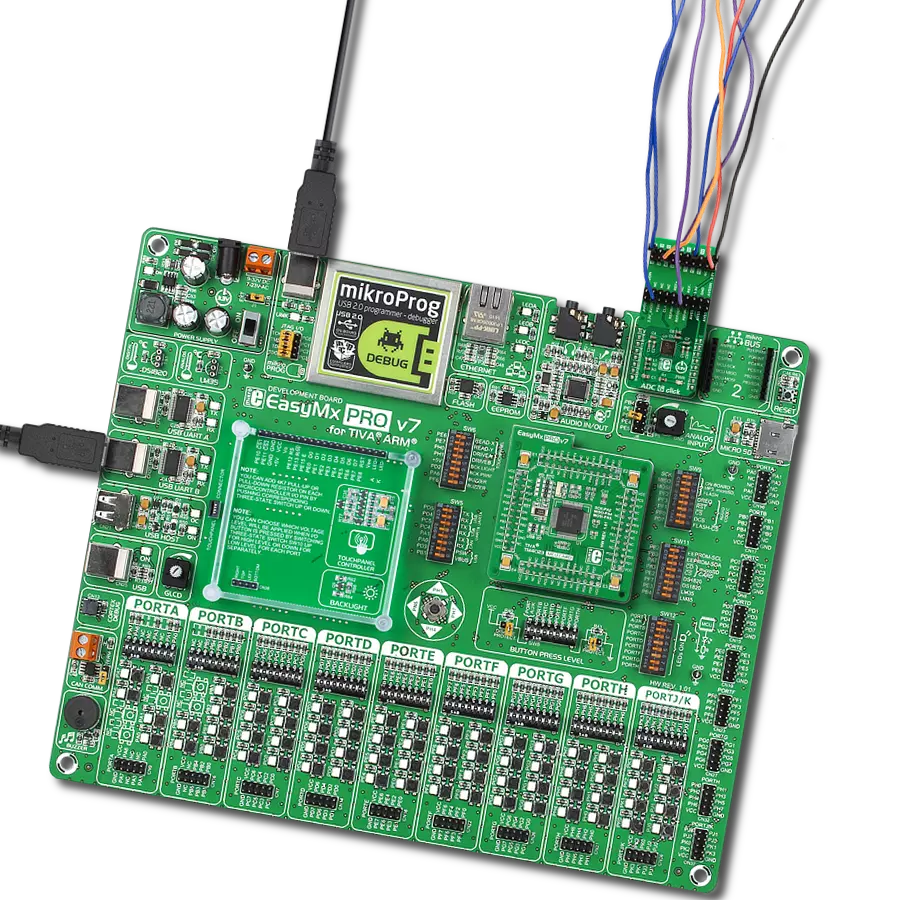 ADC 6 Click with EasyMx PRO v7 for Tiva