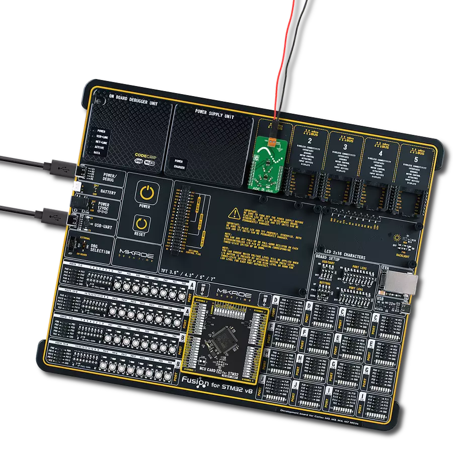 ADC 5 click with Fusion for STM32 v8