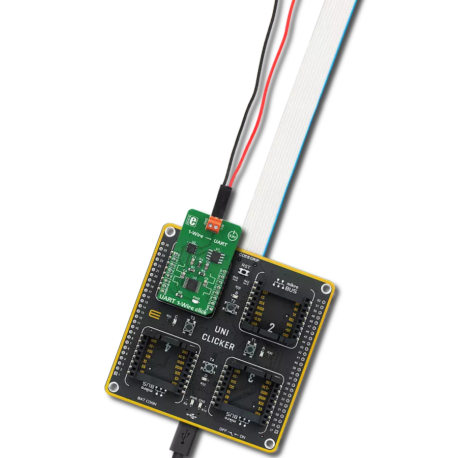 UART 1-Wire Click with UNI Clicker