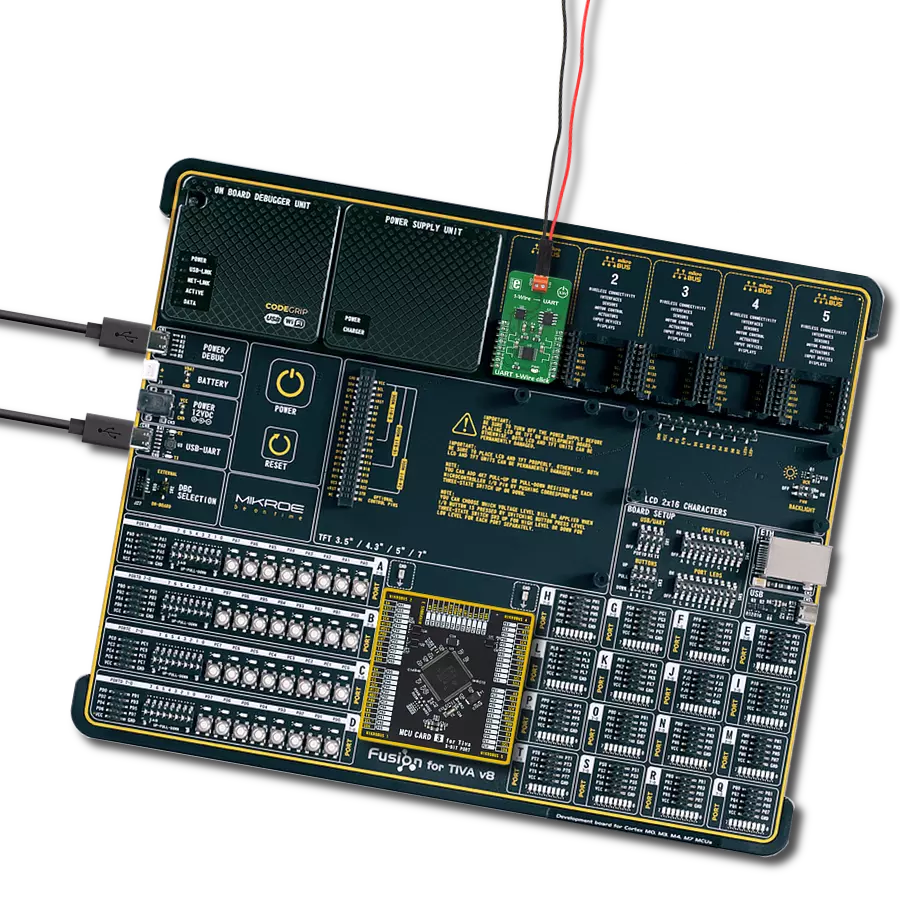UART 1-Wire Click with Fusion for Tiva v8