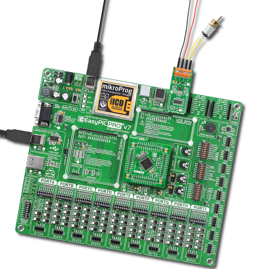 DC MOTOR Click with EasyPIC PRO v7