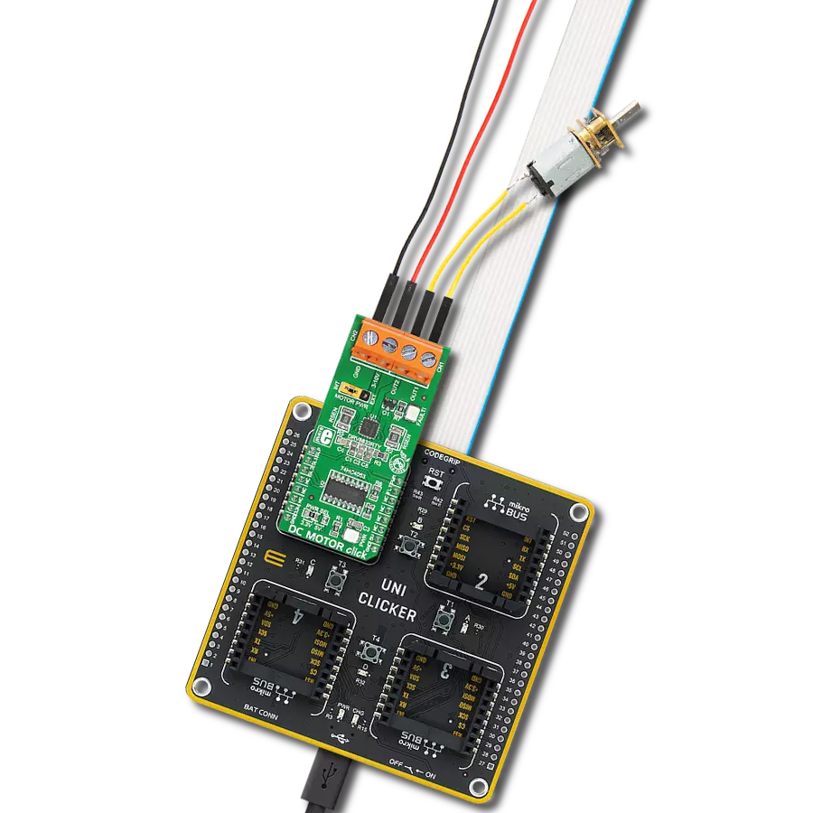 DC MOTOR Click with UNI Clicker