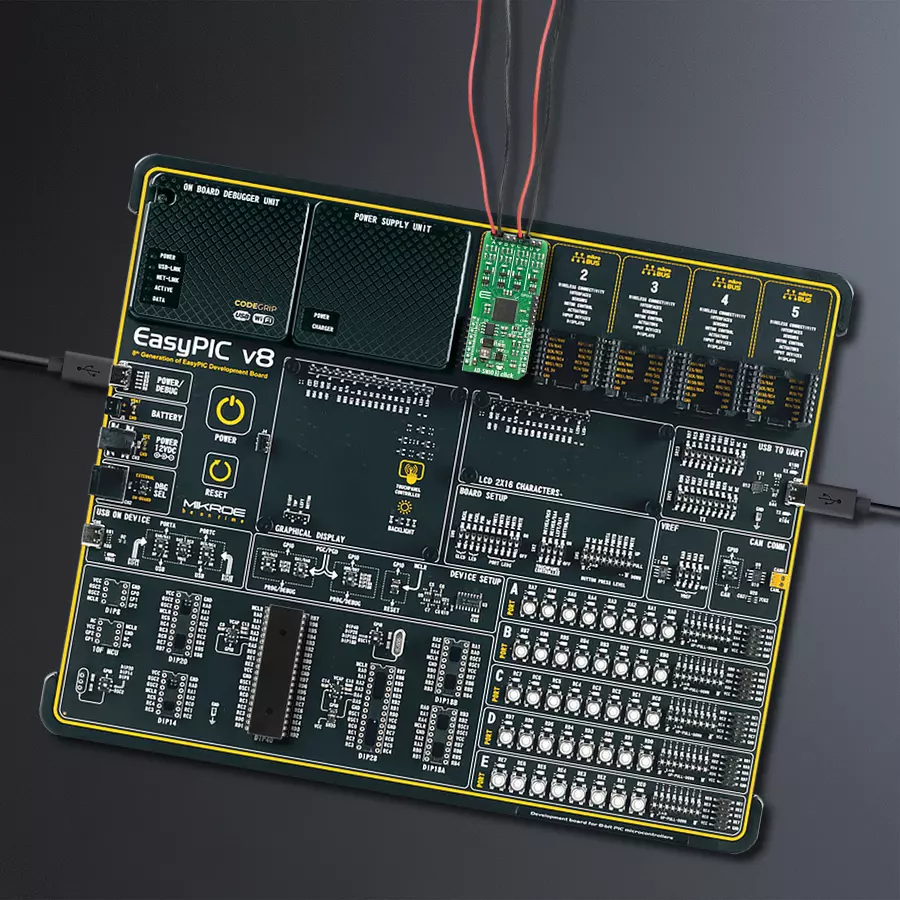 EasyPIC v8 Access DIPMB 1 - upright/background hardware assembly