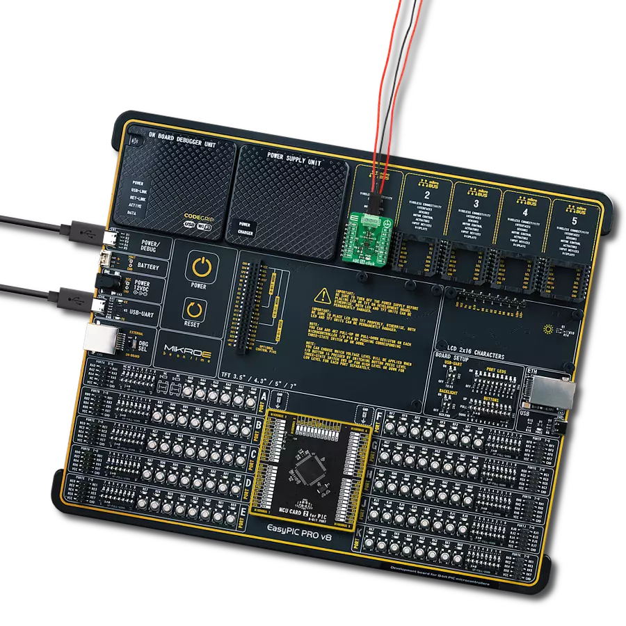 ADC 16 Click with EasyPIC PRO v8