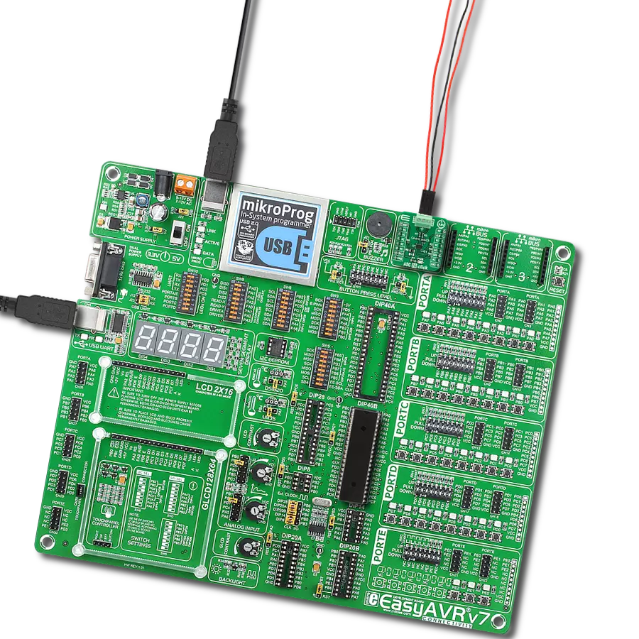 ADC 16 Click with EasyAVR v7