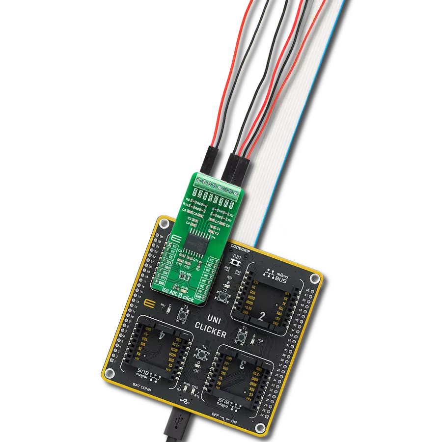 ISO ADC 5 Click with UNI Clicker