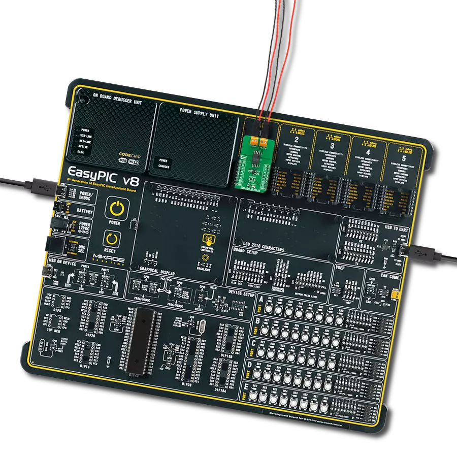 ISO ADC 3 Click with EasyPIC v8