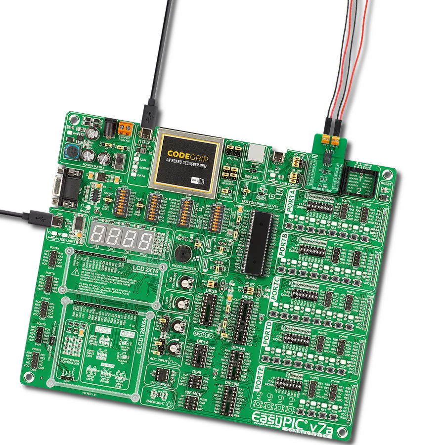 ISO ADC 3 Click with EasyPIC v7a