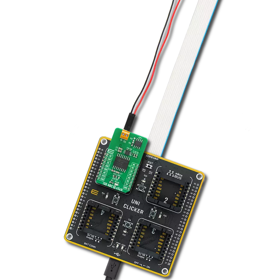 ISO ADC 2 Click with UNI Clicker