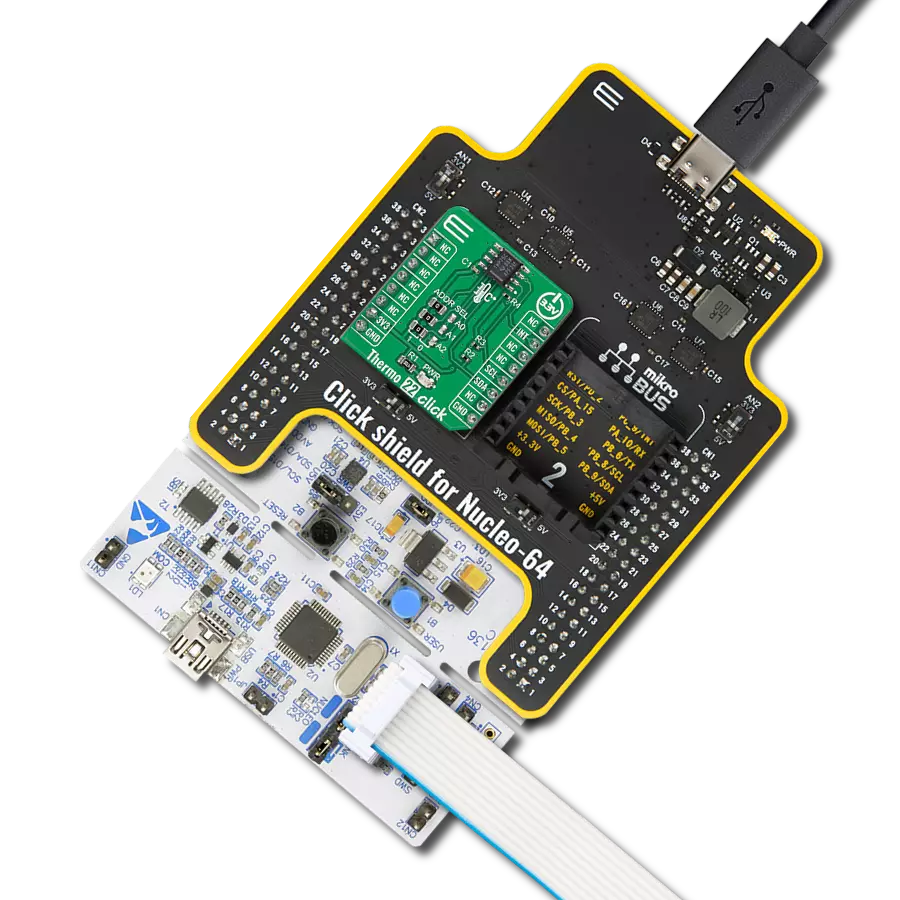Thermo 22 Click with Nucleo 64 with STM32F103RB MCU