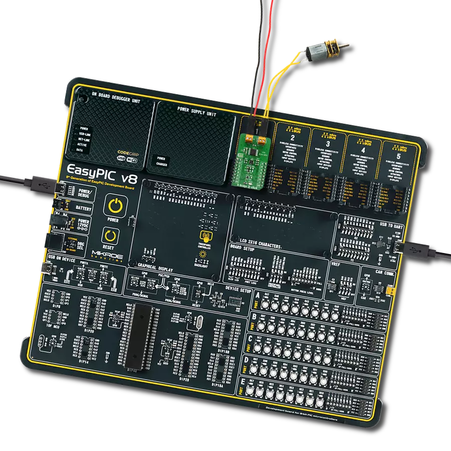 Create a complete DC motor driver solution with MP6515 and PIC18LF46K22