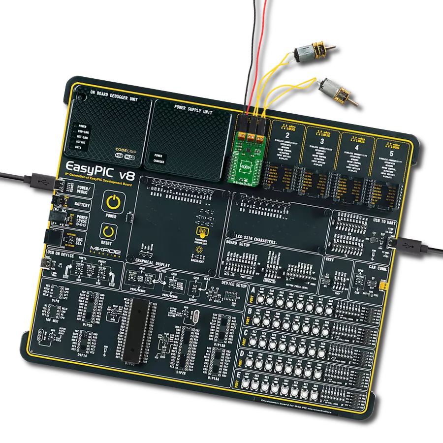 Enable bidirectional motor driving with AP1010 and PIC18F4553