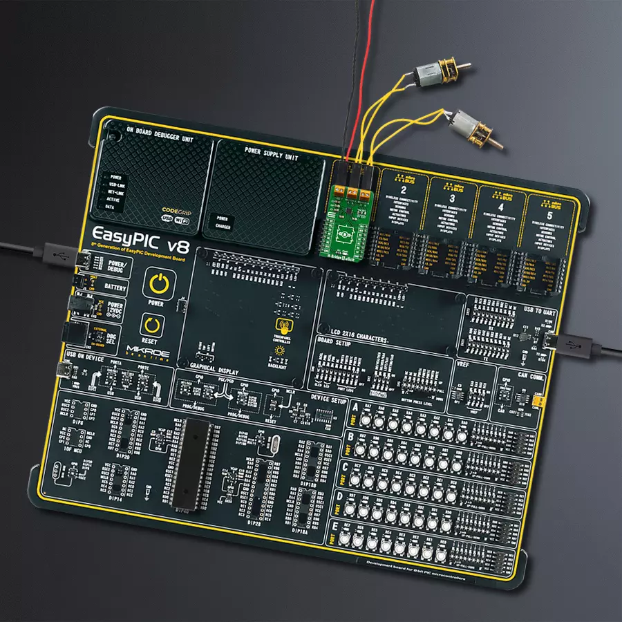 EasyPIC v8 Access DIPMB 1 - upright/background hardware assembly