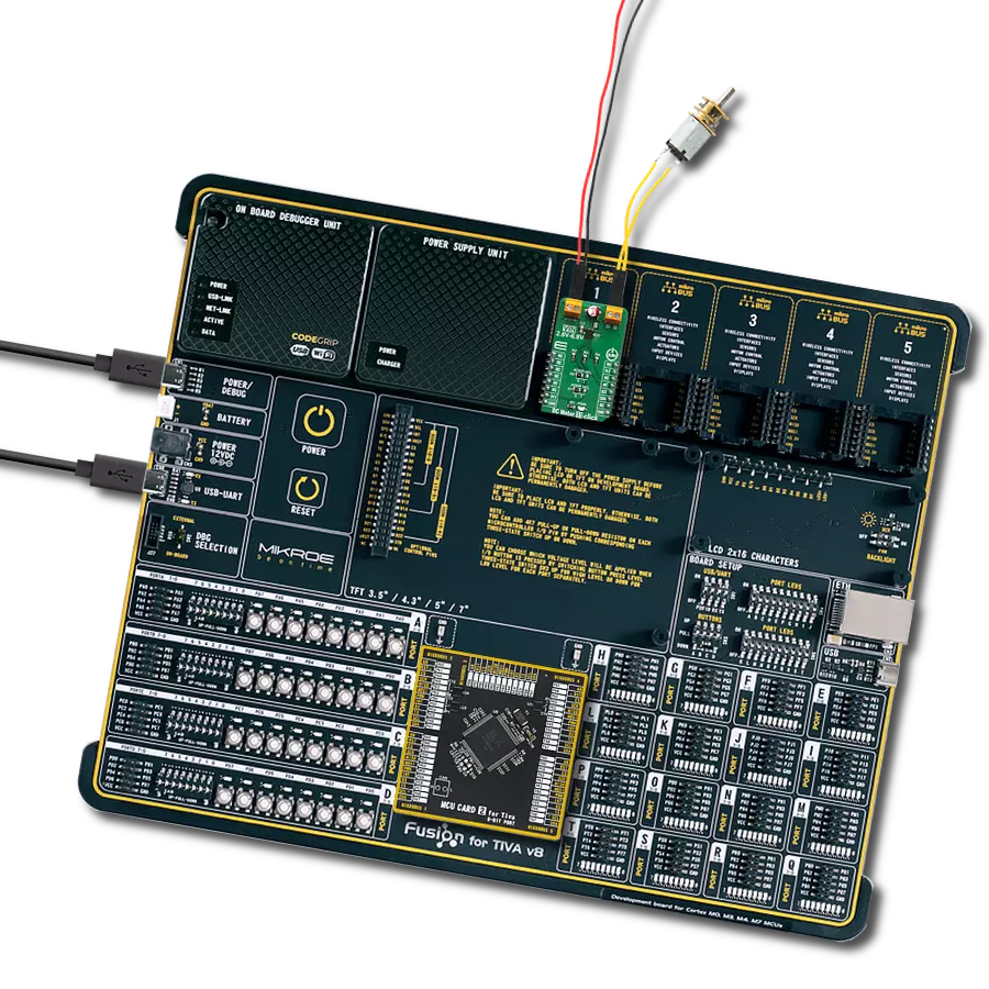 DC Motor 11 Click with Fusion for Tiva v8