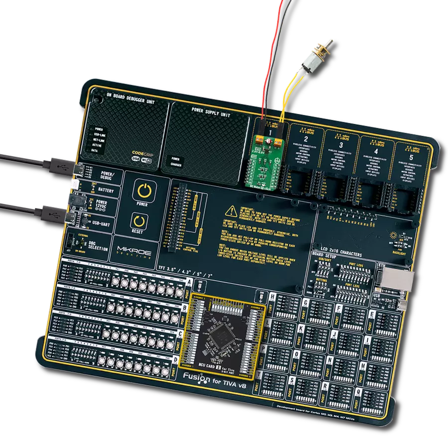 DC Motor 11 Click with Fusion for Tiva v8
