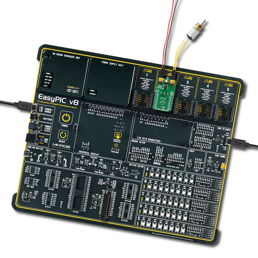 DC Motor 11 Click with EasyPIC v8