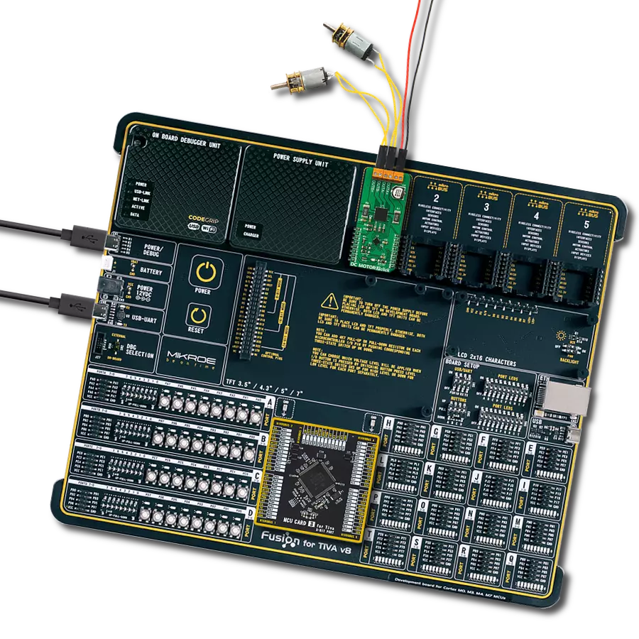 DC MOTOR 7 Click with Fusion for Tiva v8