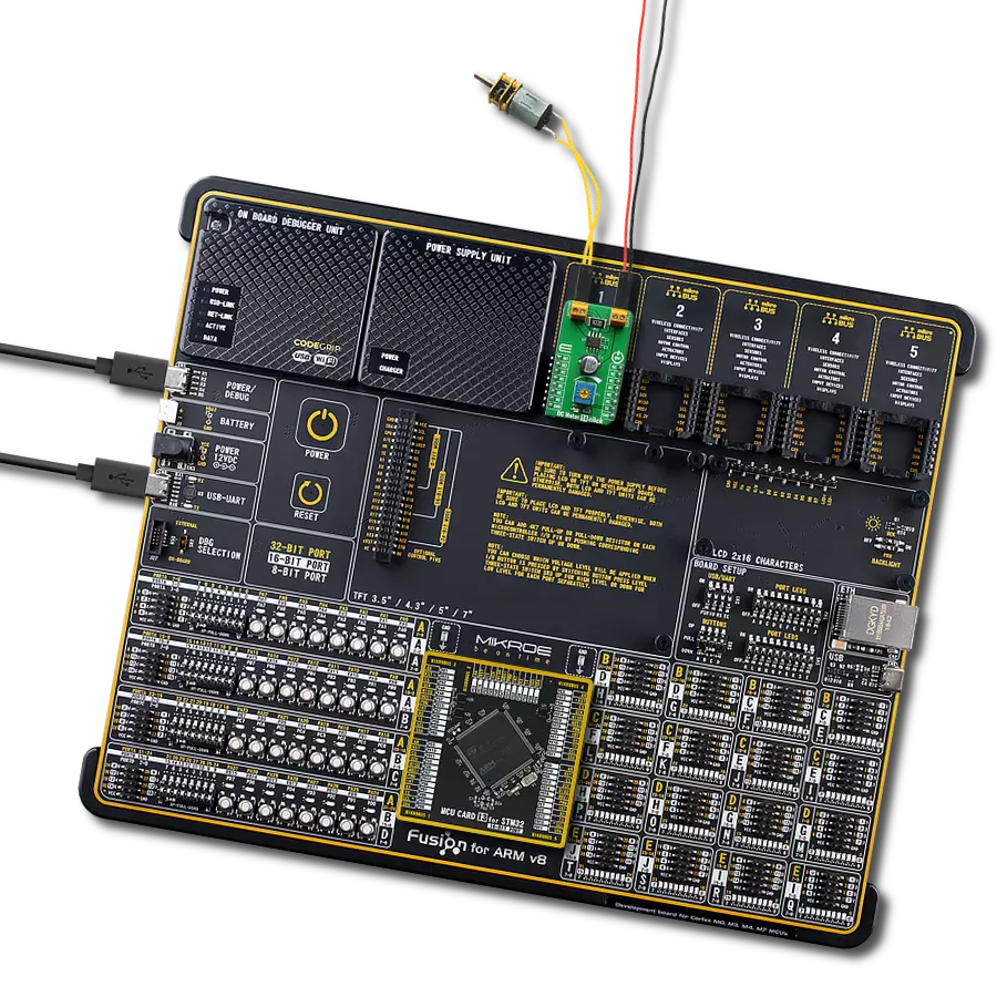 DC Motor 14 Click with Fusion for ARM v8