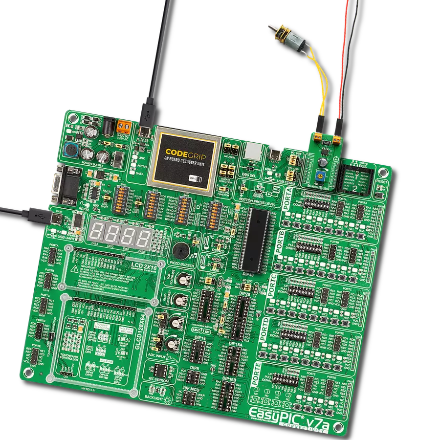 DC Motor 14 Click with EasyPIC v7a