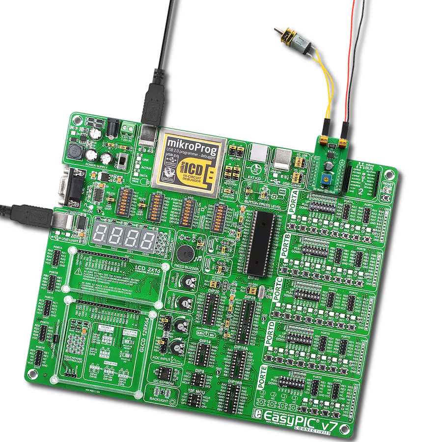 DC Motor 14 Click with EasyPIC v7