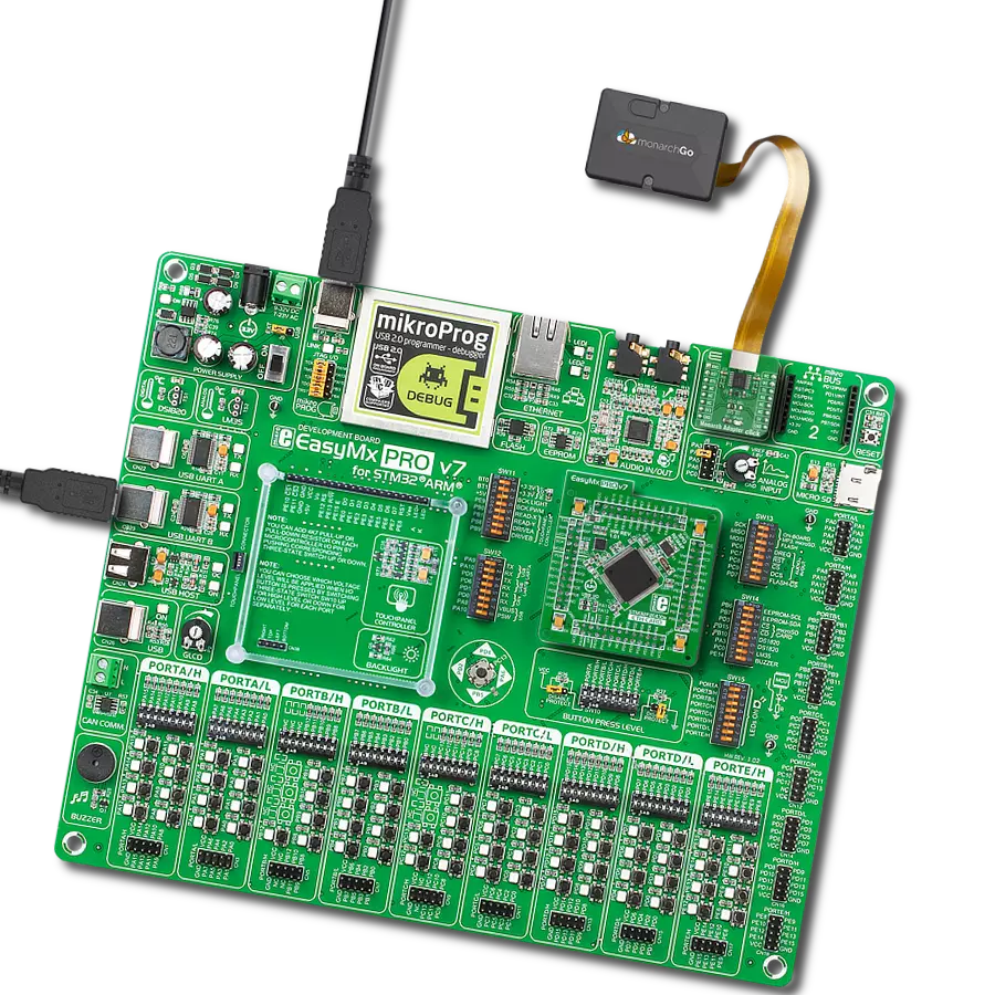 Monarch Adapter Click with EasyMx PRO v7 for STM32