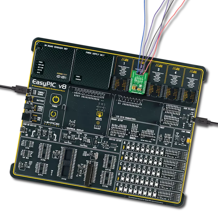 Adapter Click with EasyPIC v8