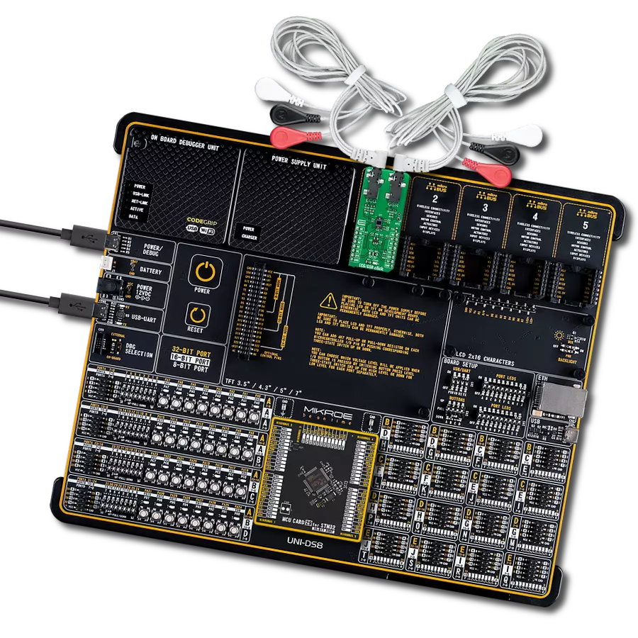 ECG/GSR Click with UNI-DS v8