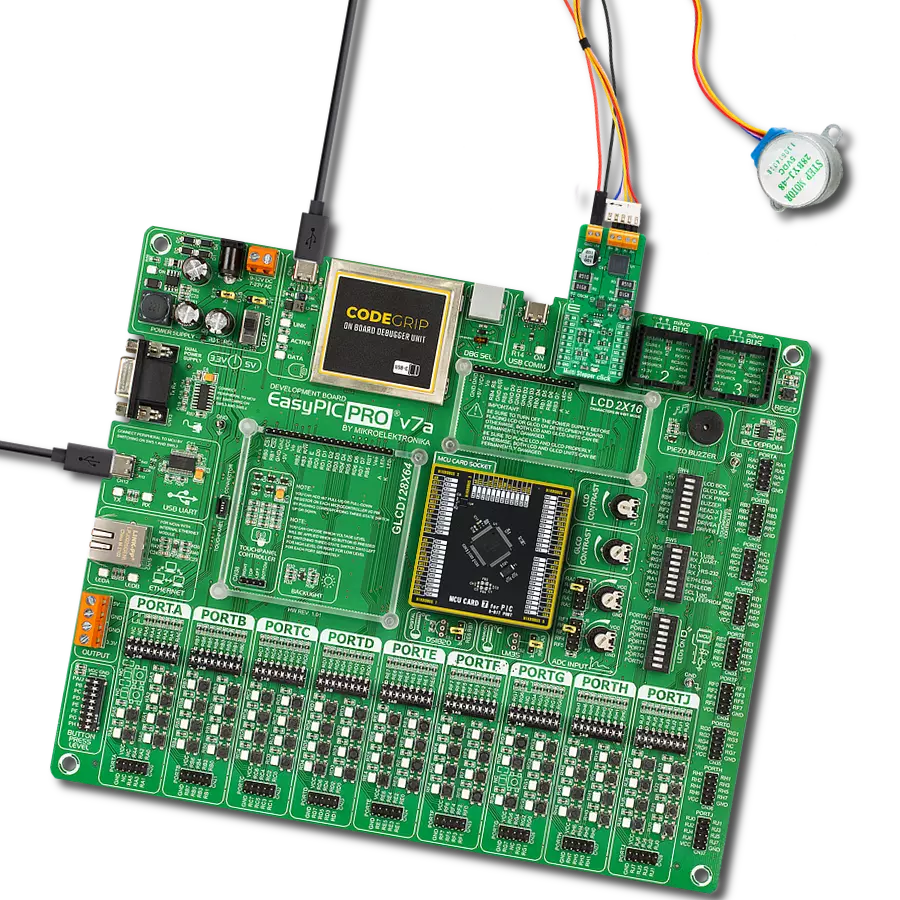 Multi Stepper Click - TB62262 with EasyPIC PRO v7a