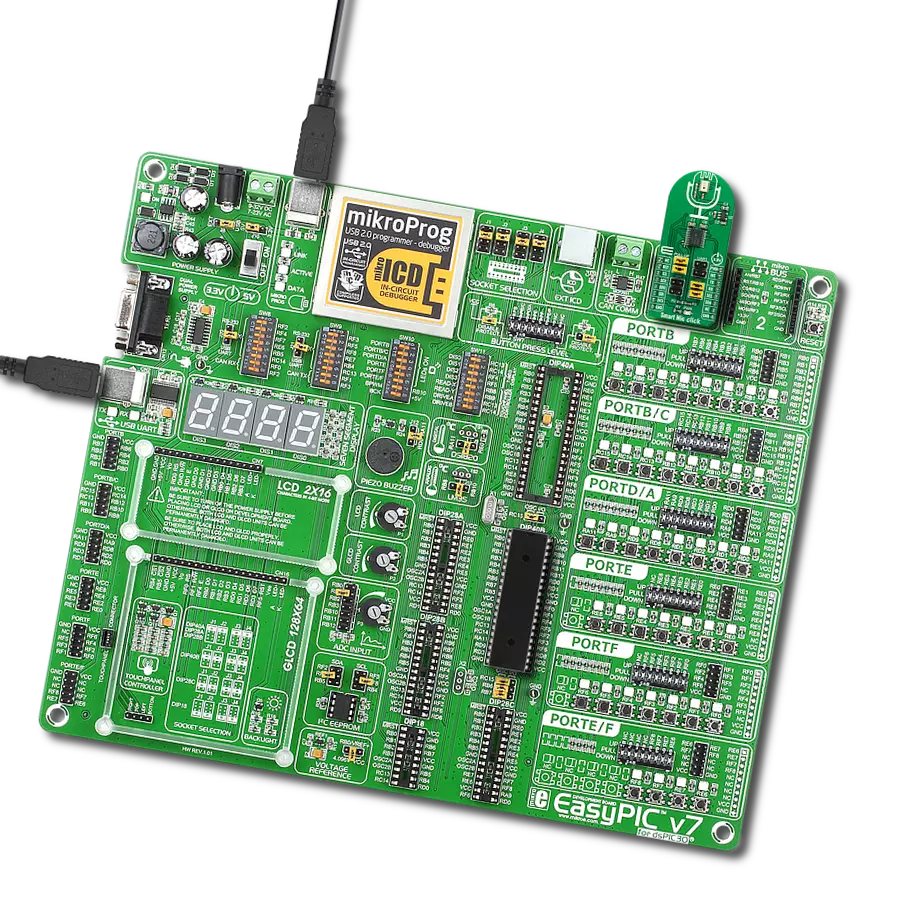 Smart Mic Click with EasyPIC v7 for dsPIC30