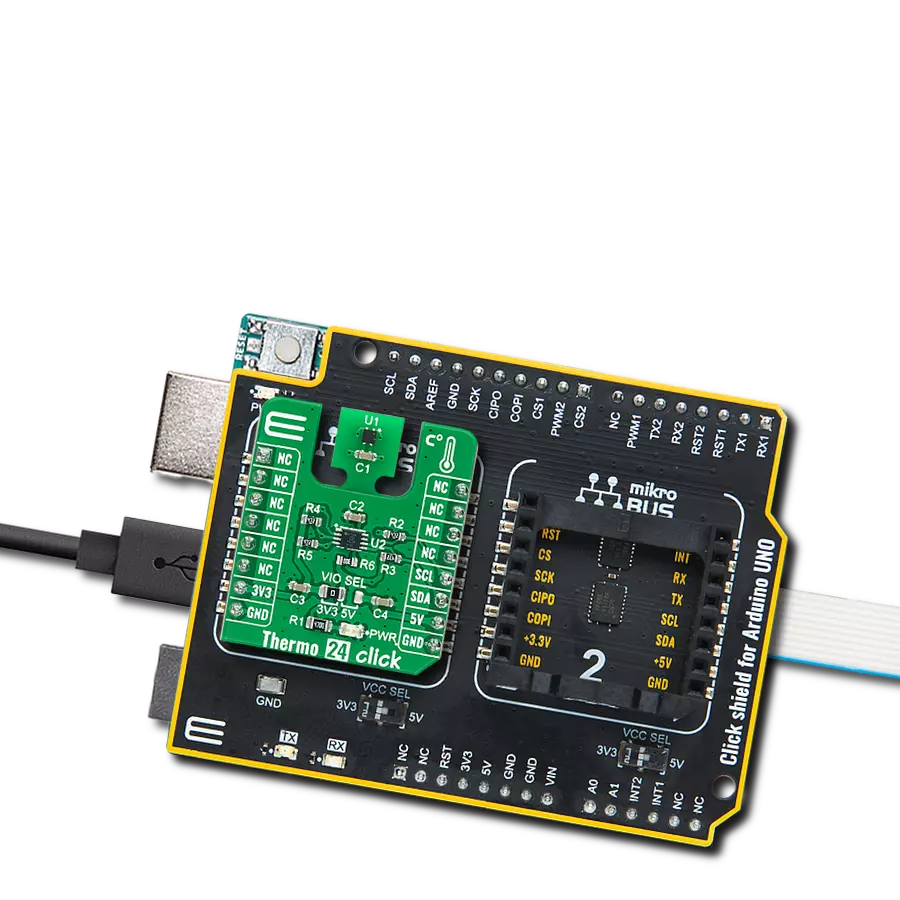Thermo 24 Click with Arduino UNO Rev3