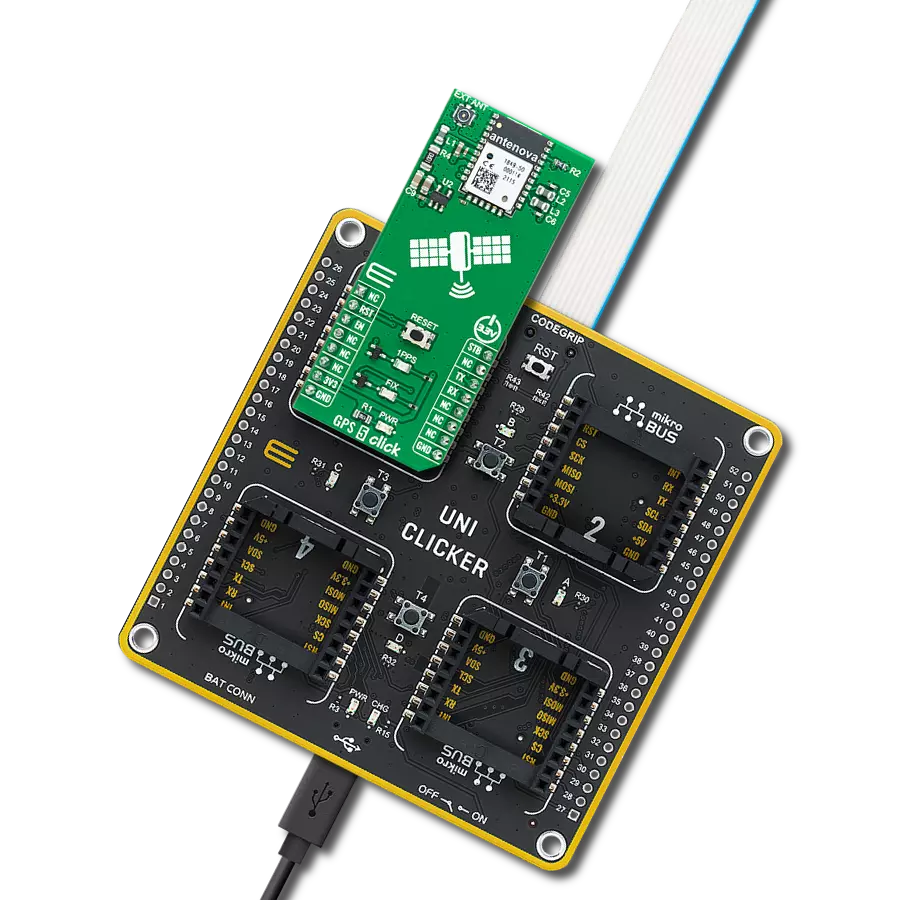 GPS 5 Click with UNI Clicker