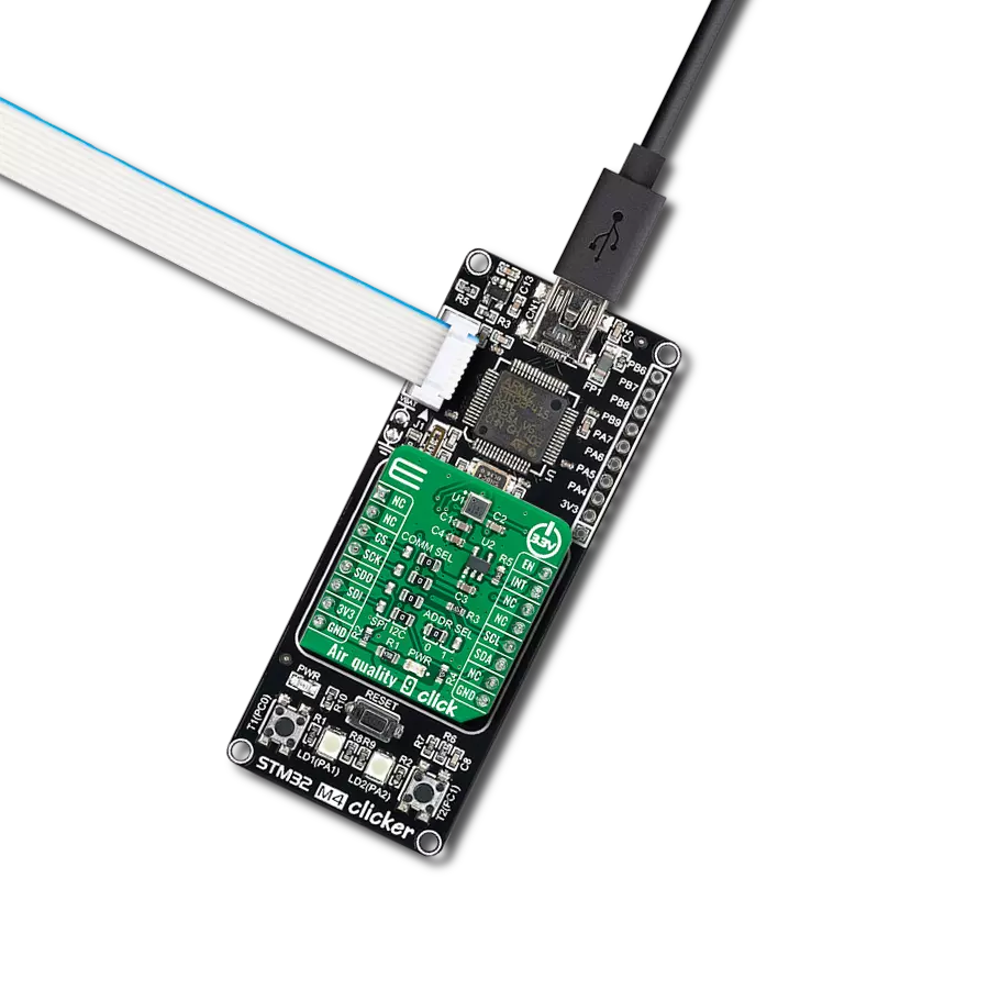 Air quality 9 Click with STM32 M4 clicker