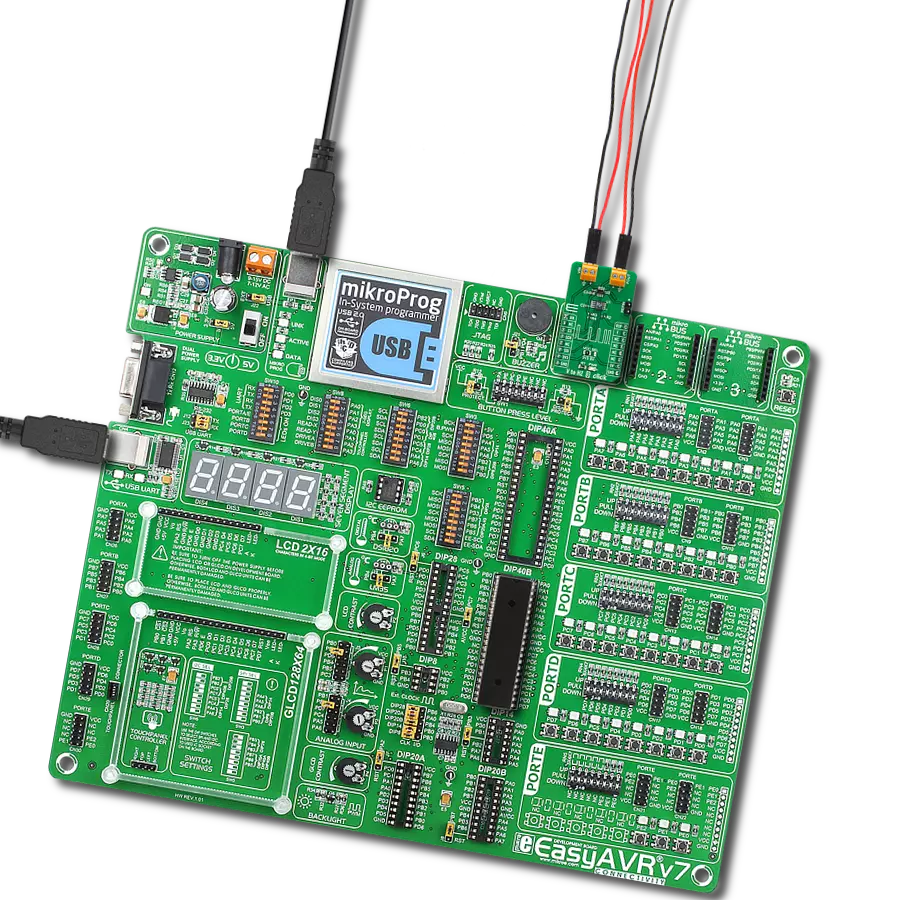 V to Hz 3 Click with EasyAVR v7