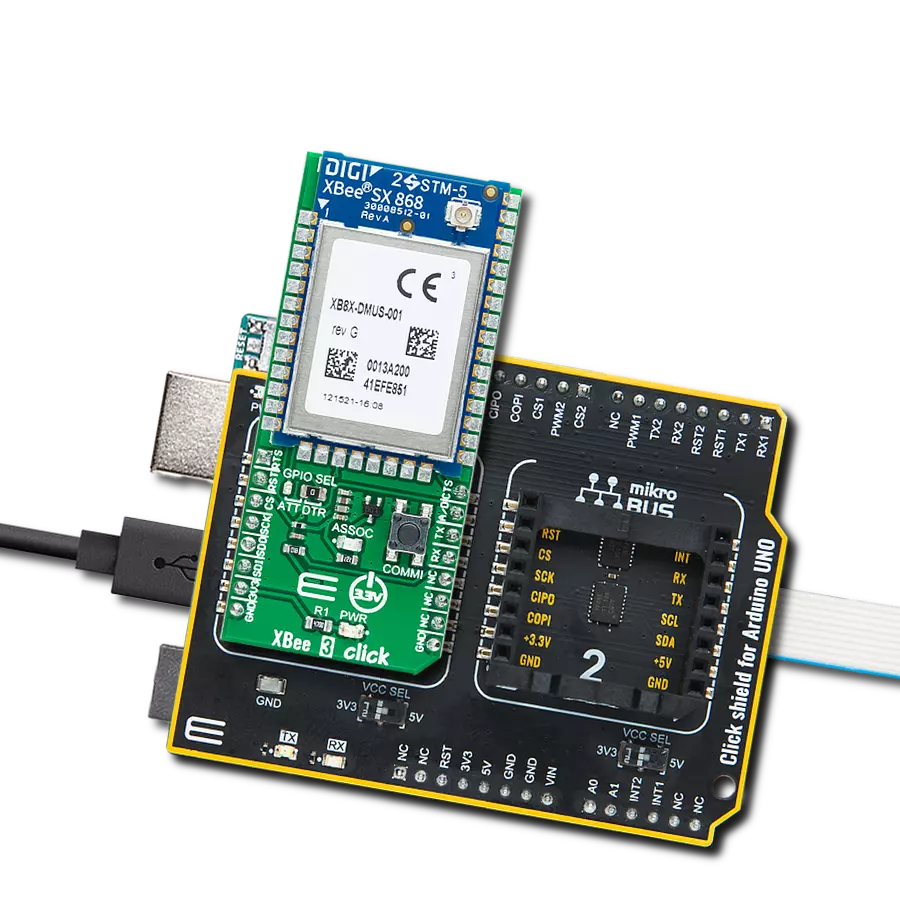XBee 3 Click with Arduino UNO Rev3