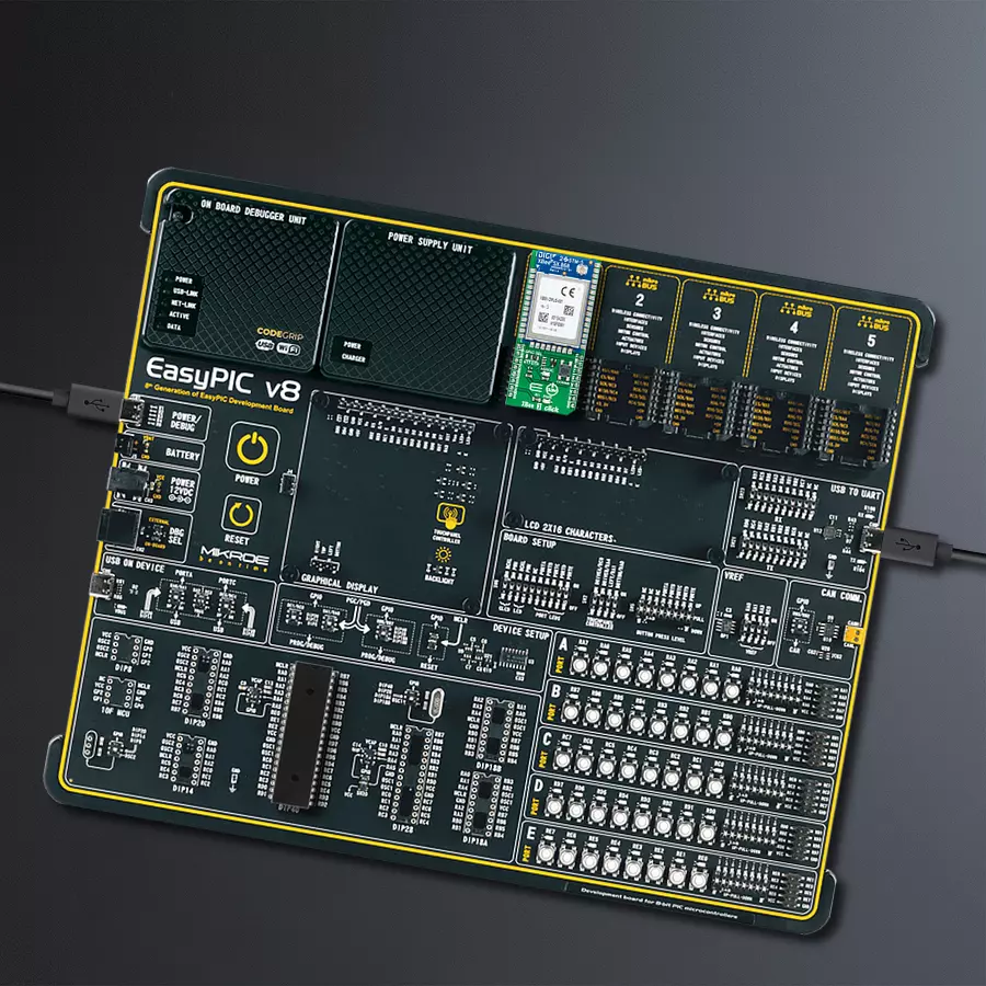 EasyPIC v8 Access DIPMB 1 - upright/background hardware assembly