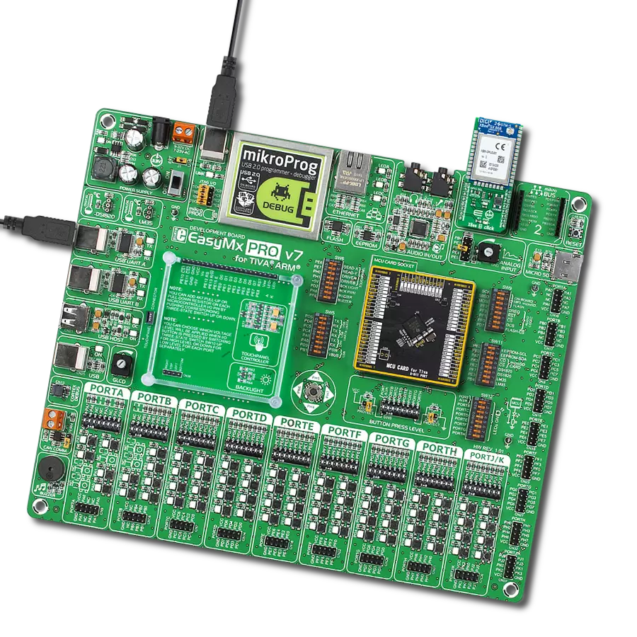 XBee 3 Click with EasyMx PRO v7 for Tiva