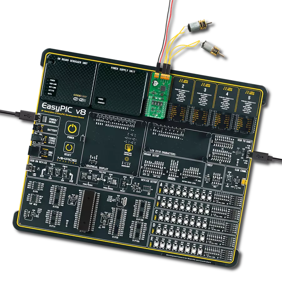 DC Motor 12 Click with EasyPIC v8