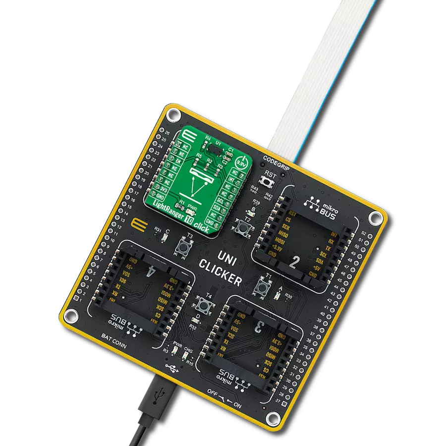 LightRanger 10 Click with UNI Clicker
